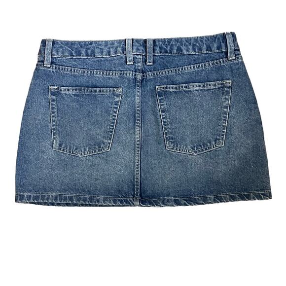 Wild Fable Y2K Inspired Denim Mini Skirt Patches Size 12 - Picture 4 of 5